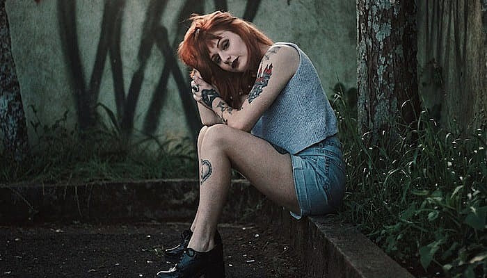 Woman with tattoos
