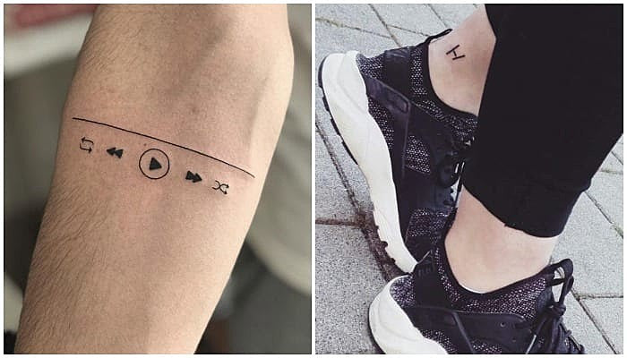 tiny music tattoos