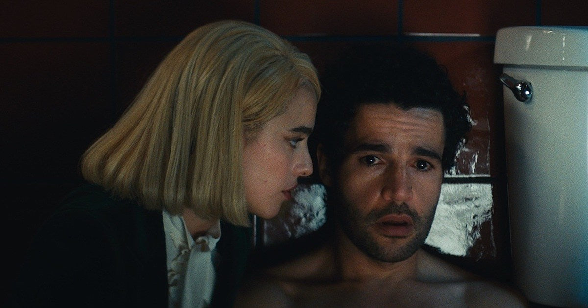 margaret qualley and christopher abbot in sanctuary