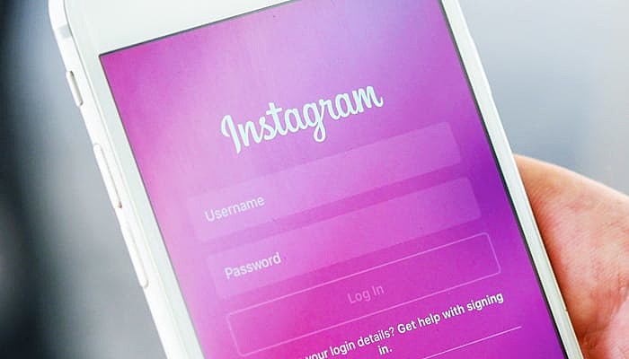 Instagram on a phone