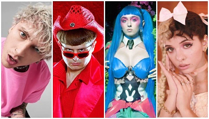 machine gun kelly, oliver tree, ashnikko, melanie martinez