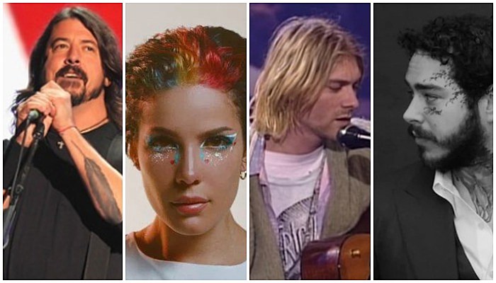 Dave Grohl, Halsey, Nirvana, Post Malone