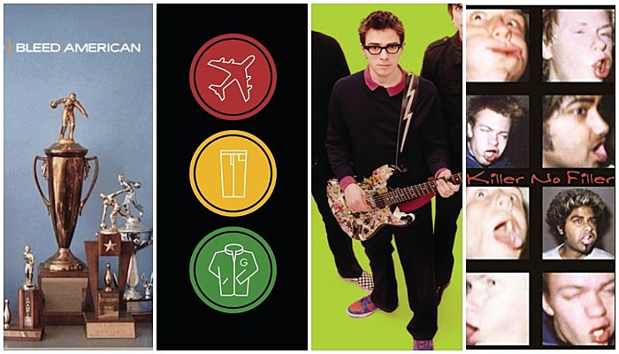 best pop punk albums 2001, jimmy eat world, blink 182, weezer, sum 41