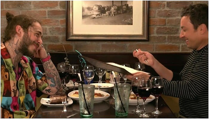 Post Malone, Jimmy Fallon olive garden