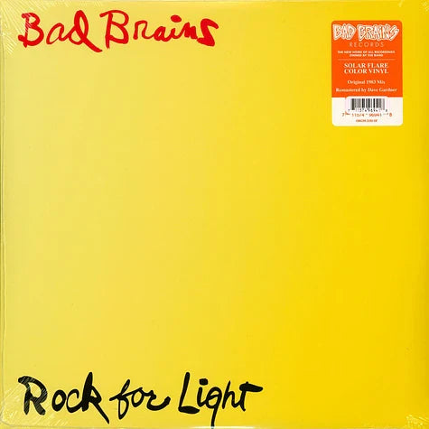 BAD BRAINS 'ROCK FOR LIGHT' LP (Solar Flare Vinyl)