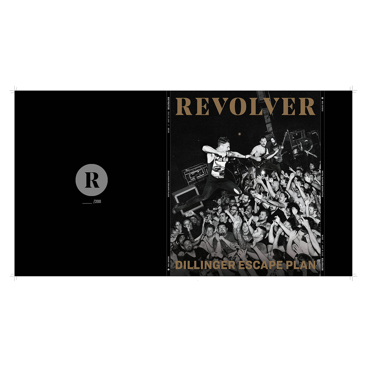 REVOLVER DEC/JAN 2018 ISSUE SILVER COLLECTOR'S SLIPCASE EDITION FEATURING DILLINGER ESCAPE PLAN ' ONLY 200 MADE