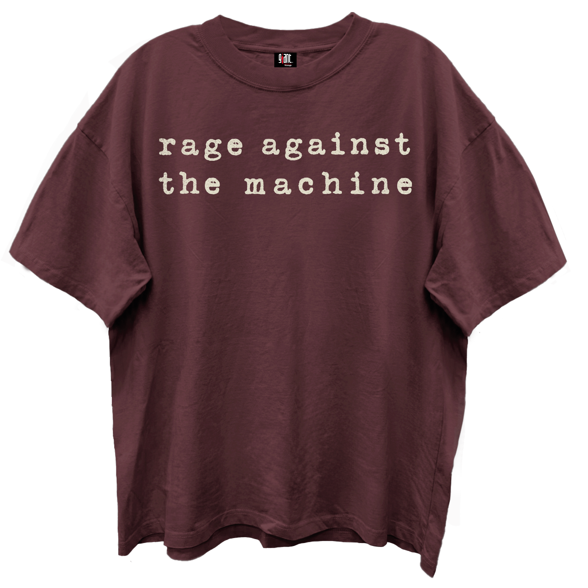 RAGE AGAINST THE MACHINE LOGO&frasl;GIANT VINTAGE&frasl;VINTAGE MAHOGANY T-SHIRT