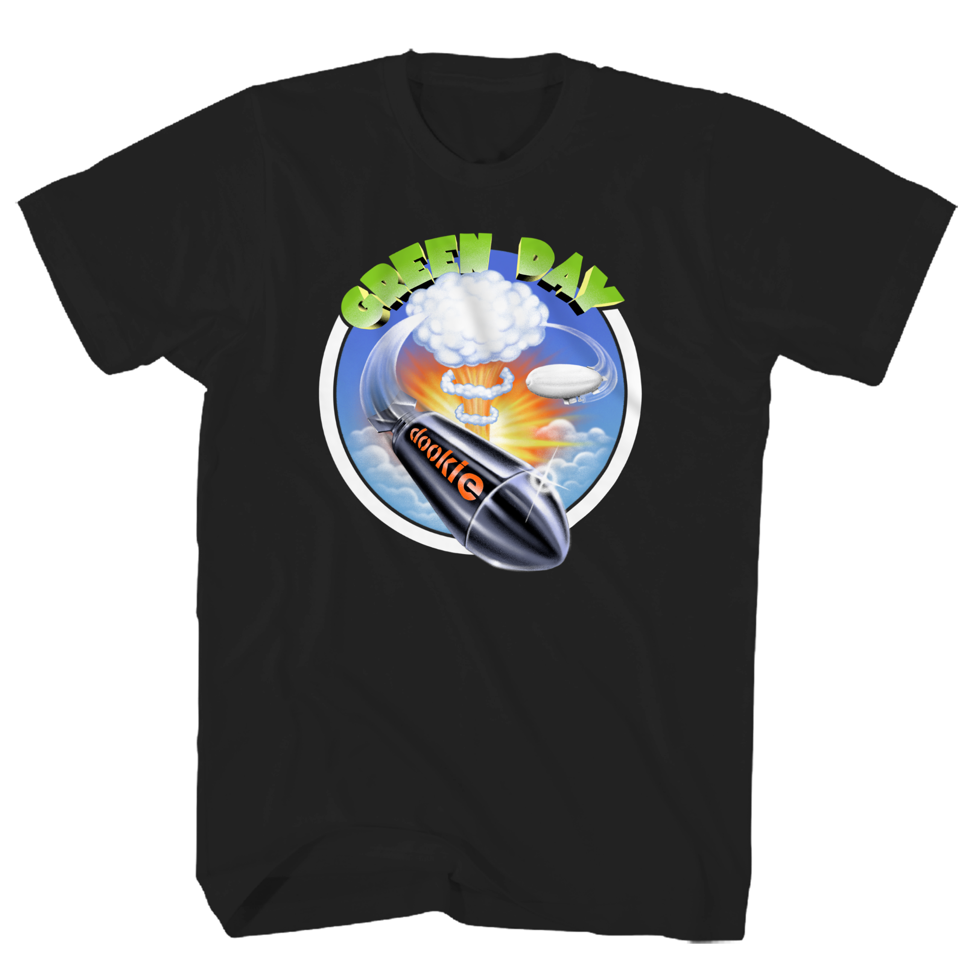 GREEN DAY DOOKIE ROCKET BLACK T-SHIRT