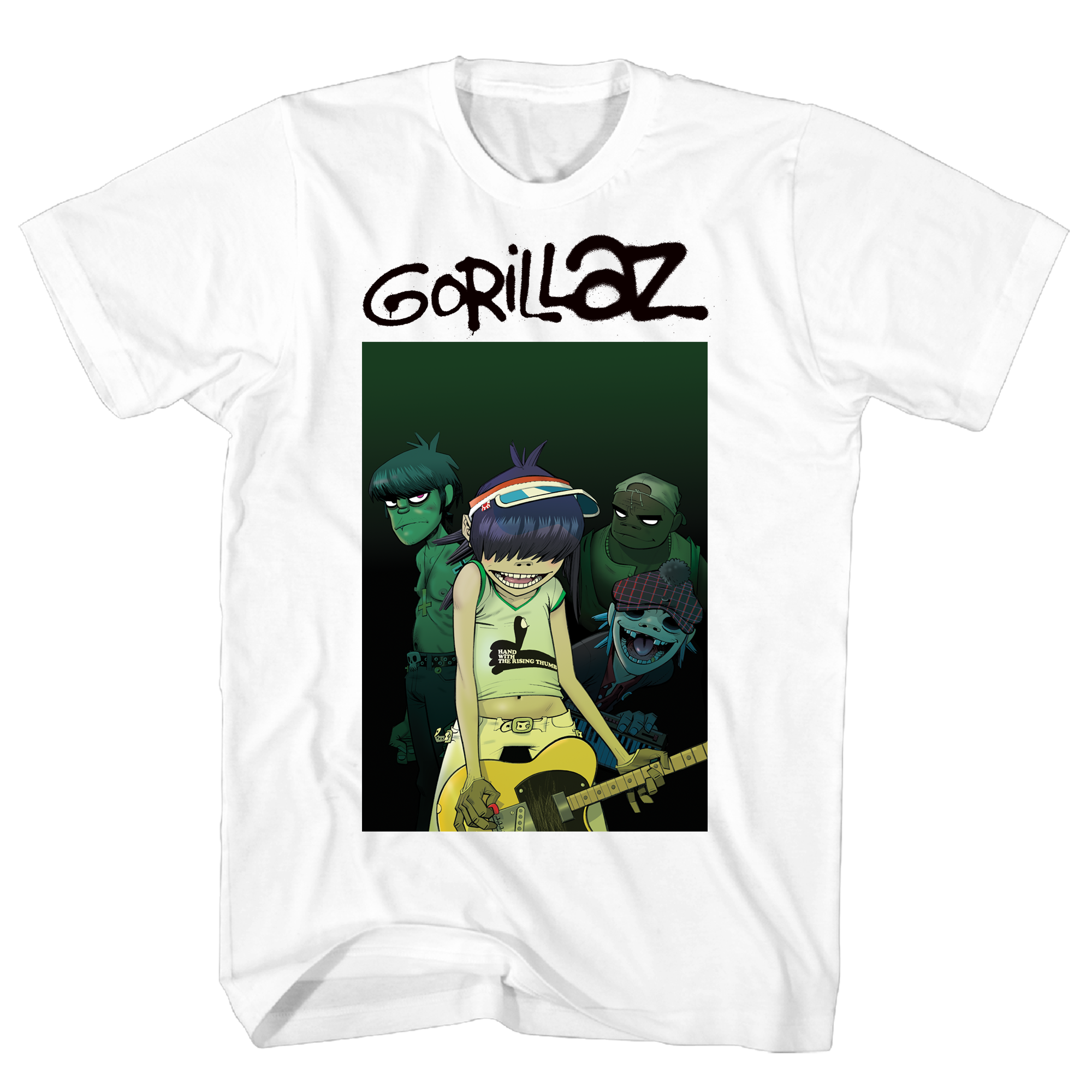 GORILLAZ WIRED COVER FADED WHITE T-SHIRT