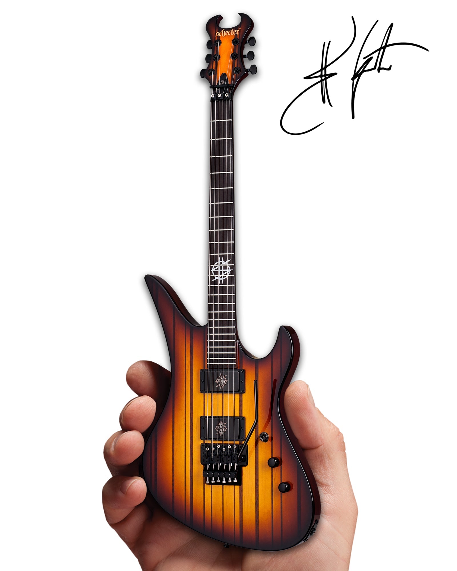 OFFICIALLY LICENSED SYNYSTER GATES FR USA SIGNATURE SCHECTER MINI GUITAR FROM AVENGED SEVENFOLD