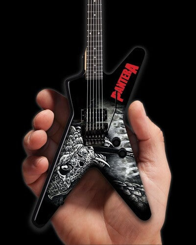 PANTERA - DEAN DIMEBAG - THE GREAT SOUTHERN TRENDKILL BLACK & WHITE MINI GUITAR