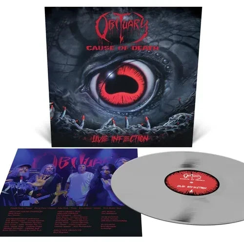 OBITUARY'CAUSE OF DEATH - LIVE INFECTION' LP (Silver Vinyl)