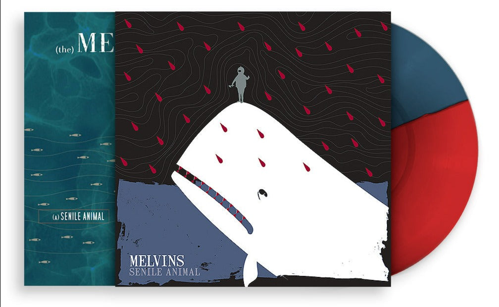 MELVINS ‘A SENILE ANIMAL' LIMTED EDITION LP W/ MACKIE OSBORNE SCREEN PRINT WRAP (Red/Blue Vinyl)