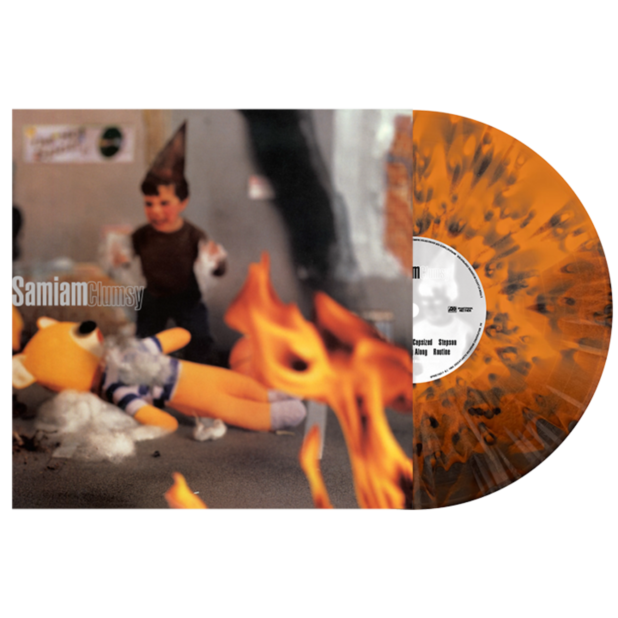 SAMIAM ‘CLUMSY’ LP (Exclusive – Limited to 200, Black & Orange Smash w/ Splatter Vinyl)