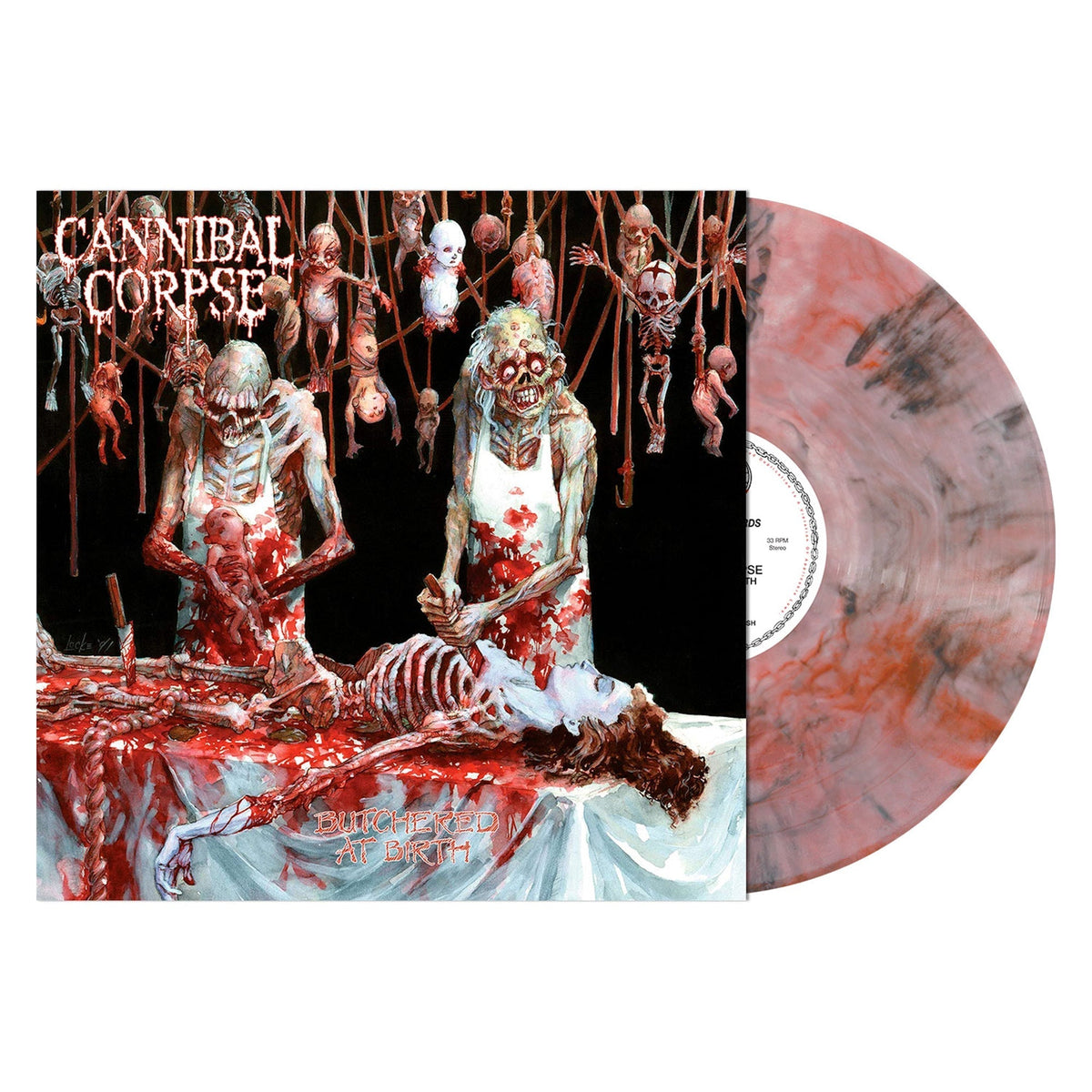 CANNIBAL CORPSE 'BUTCHERED AT BIRTH' LP (Red & Black Smoke Vinyl)