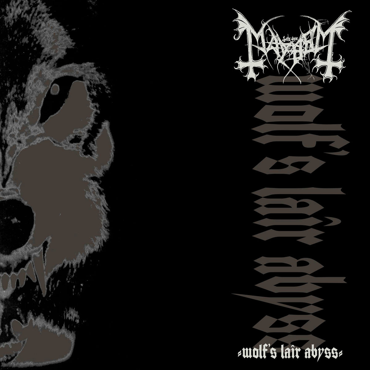 MAYHEM 'WOLF'S LAIR ABYSS' LP (Grey/Black Swirl Vinyl)
