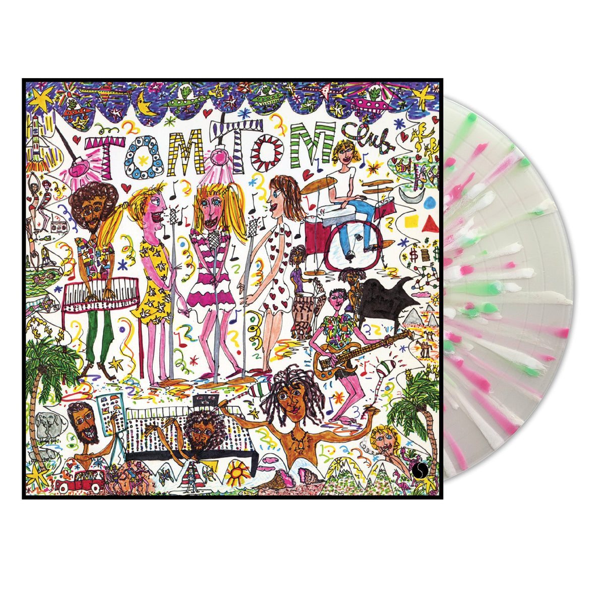 TOM TOM CLUB 'TOM TOM CLUB' LP (45th Anniversary, Clear with Pink, White & Green Splatter Vinyl)