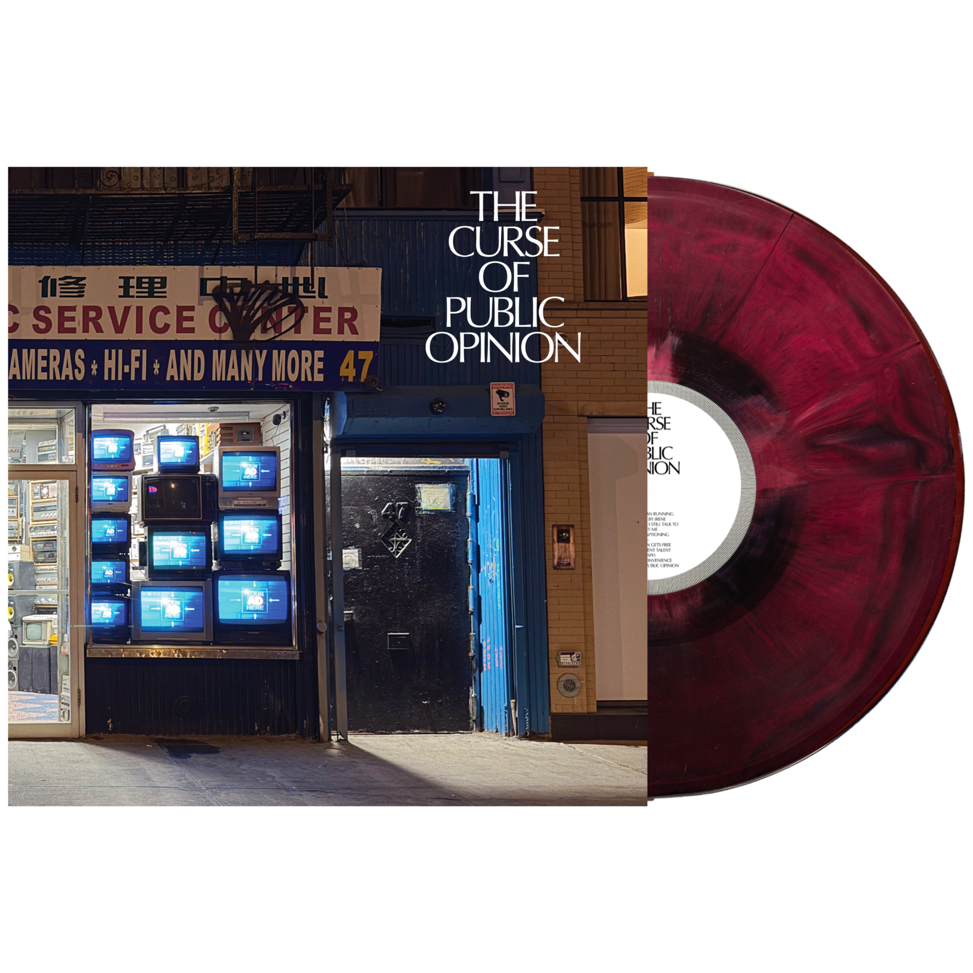 PUBLIC OPINION ‘THE CURSE OF PUBLIC OPINION’ LP (Exclusive – Limited to 100, Cherry Bomb Splash Vinyl)