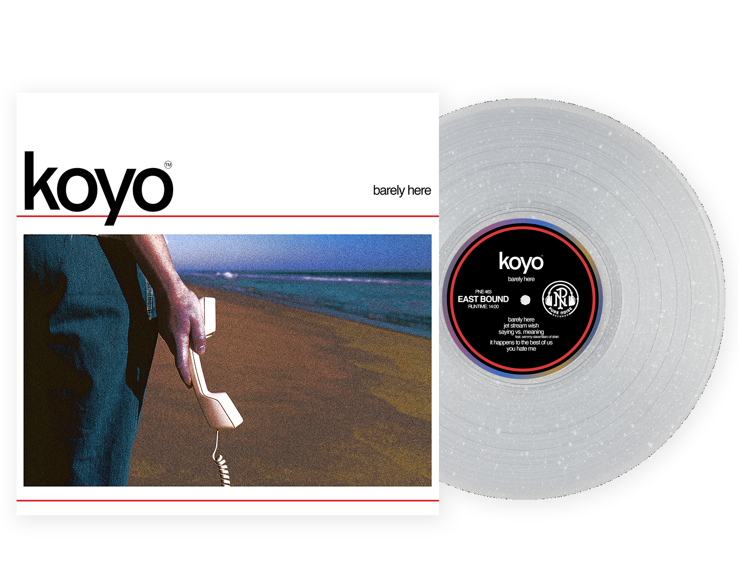 KOYO 'BARELY HERE' LP (Exclusive – Limited to 200, Clear Glitter Vinyl)