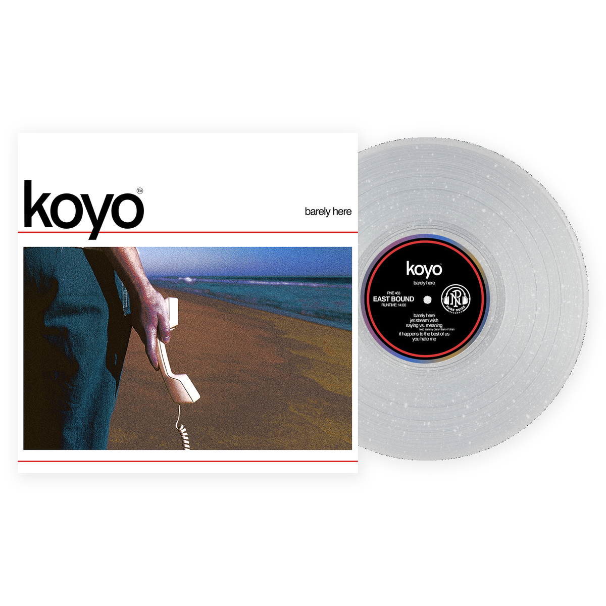 KOYO 'BARELY HERE' LP - EXCLUSIVE - LTD. 200 - CLEAR GLITTER