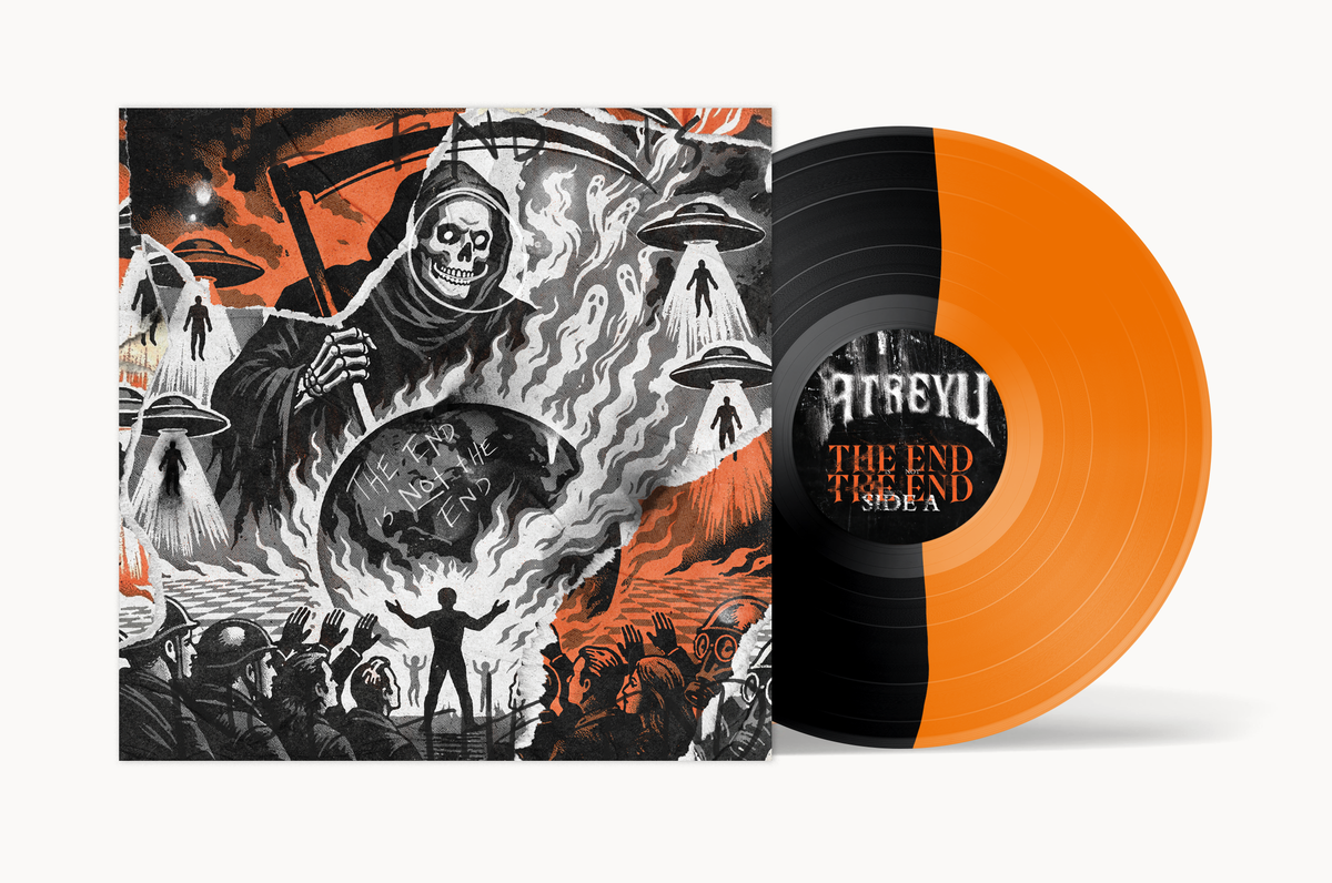 ATREYU 'THE END IS NOT THE END' LP - US EXCLUSIVE - LTD. 500 - HALF BLACK/HALF ORANGE