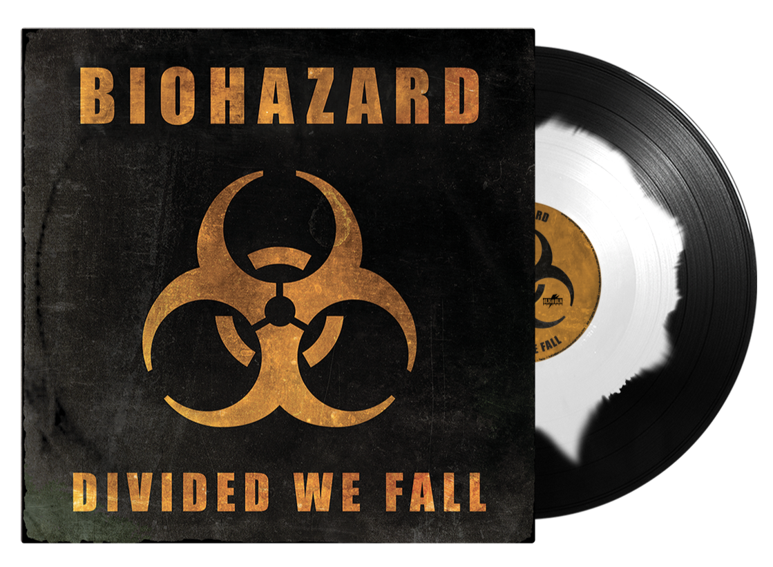 BIOHAZARD'DIVIDED WE FALL' LP (Exclusive ' Limited to 400, White/Black Corona Vinyl)