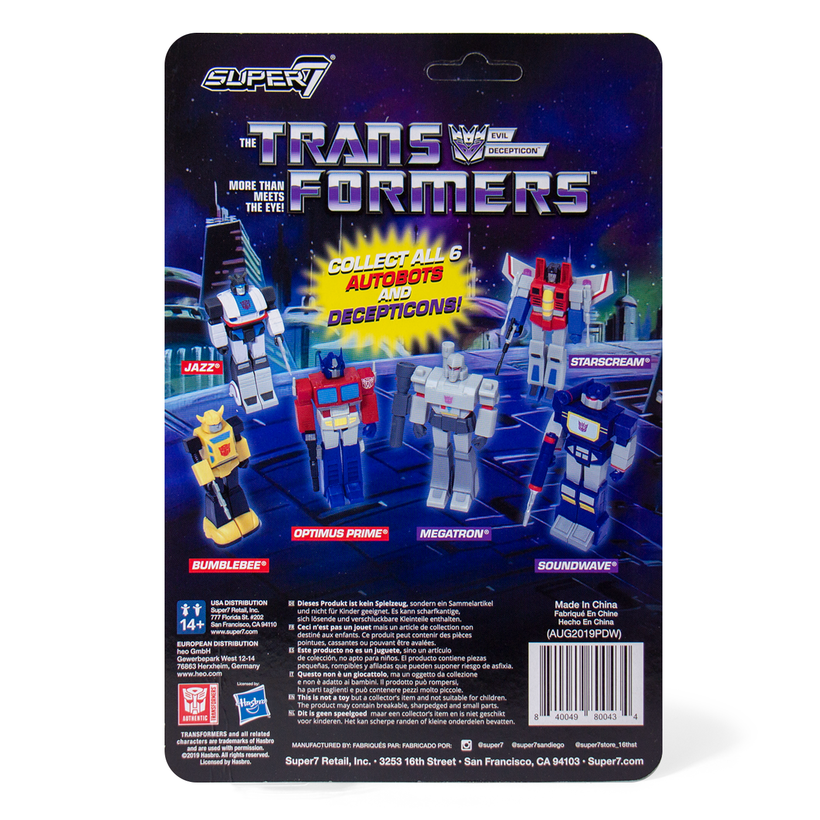TRANSFORMERS REACTION FIGURE - JAZZ