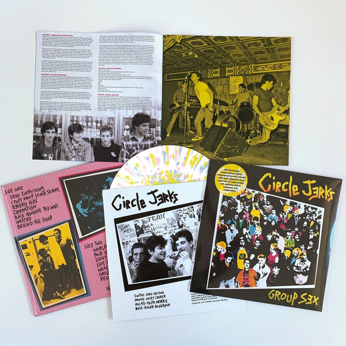 CIRCLE JERKS ‘GROUP SEX’ SPLATTER LP (40th anniversary edition w/ fanzine)