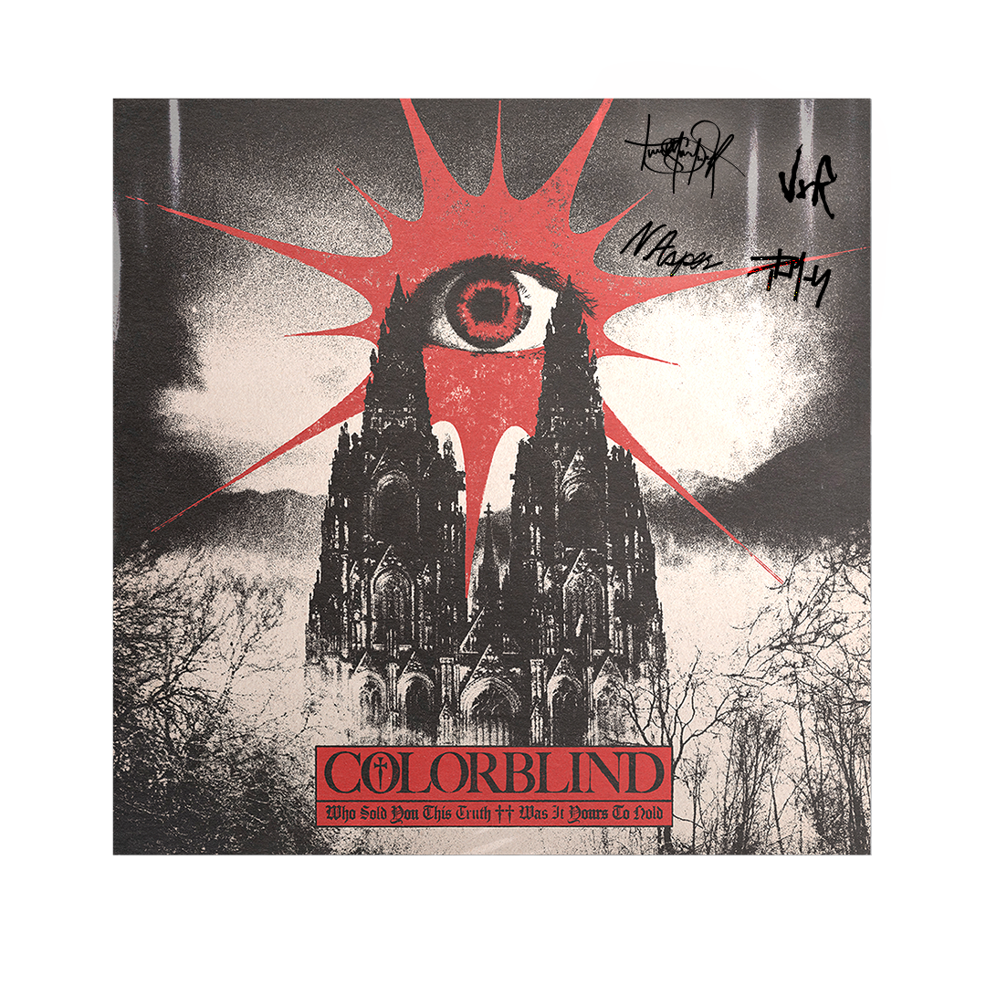 COLORBLIND ‘WHO SOLD YOU THIS TRUTH ++ WAS IT YOURS TO HOLD’ 2LP (Limited Edition, Red & Clear Marble Vinyl w/ Signed Insert)