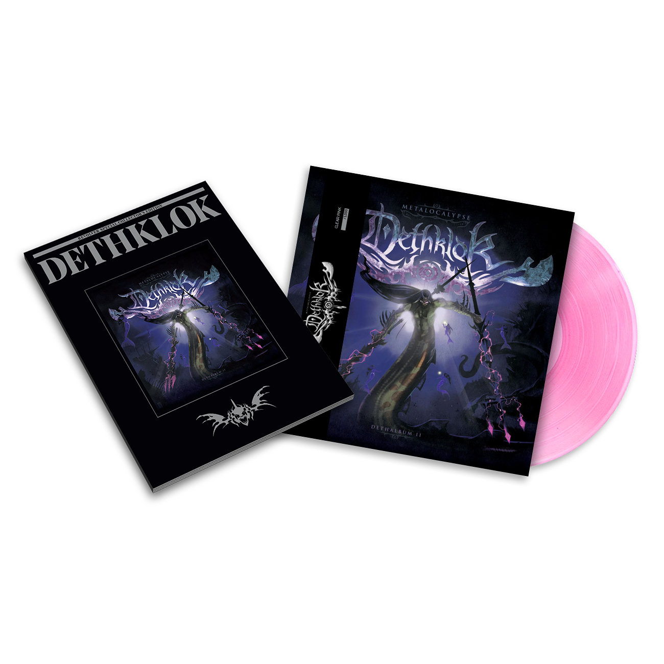 DETHKLOK 'DETHALBUM II' CLEAR PINK LP + DETHKLOK x REVOLVER SPECIAL COLLECTOR'S EDITION