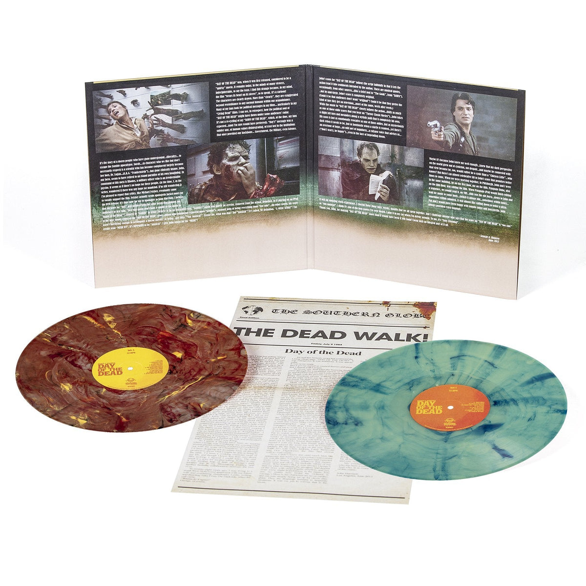 GEORGE A ROMERO'S DAY OF THE DEAD SOUNDTRACK' 2LP (Zombie Rot Vinyl, Music by John Harrison)