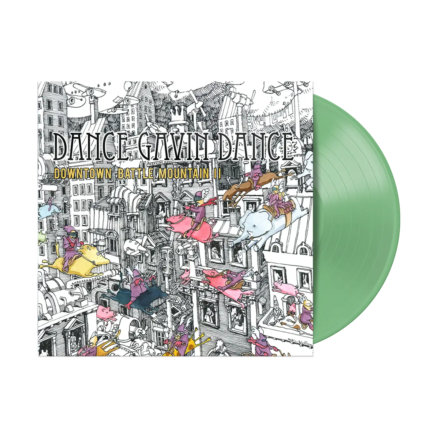 DANCE GAVIN DANCE 'DOWNTOWN BATTLE MOUNTAIN II' LP (Limited Edition — Only 500 Made, Kelly Green Vinyl)
