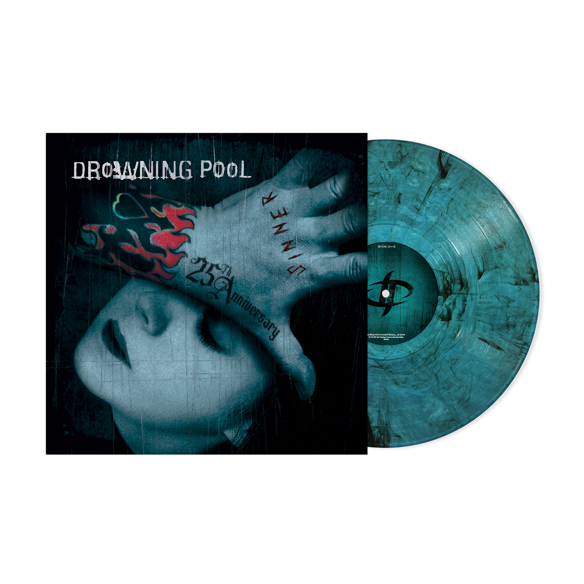 DROWNING POOL ‘SINNER’ 25TH ANNIVERSARY LP (Sea Blue Smoke Vinyl)