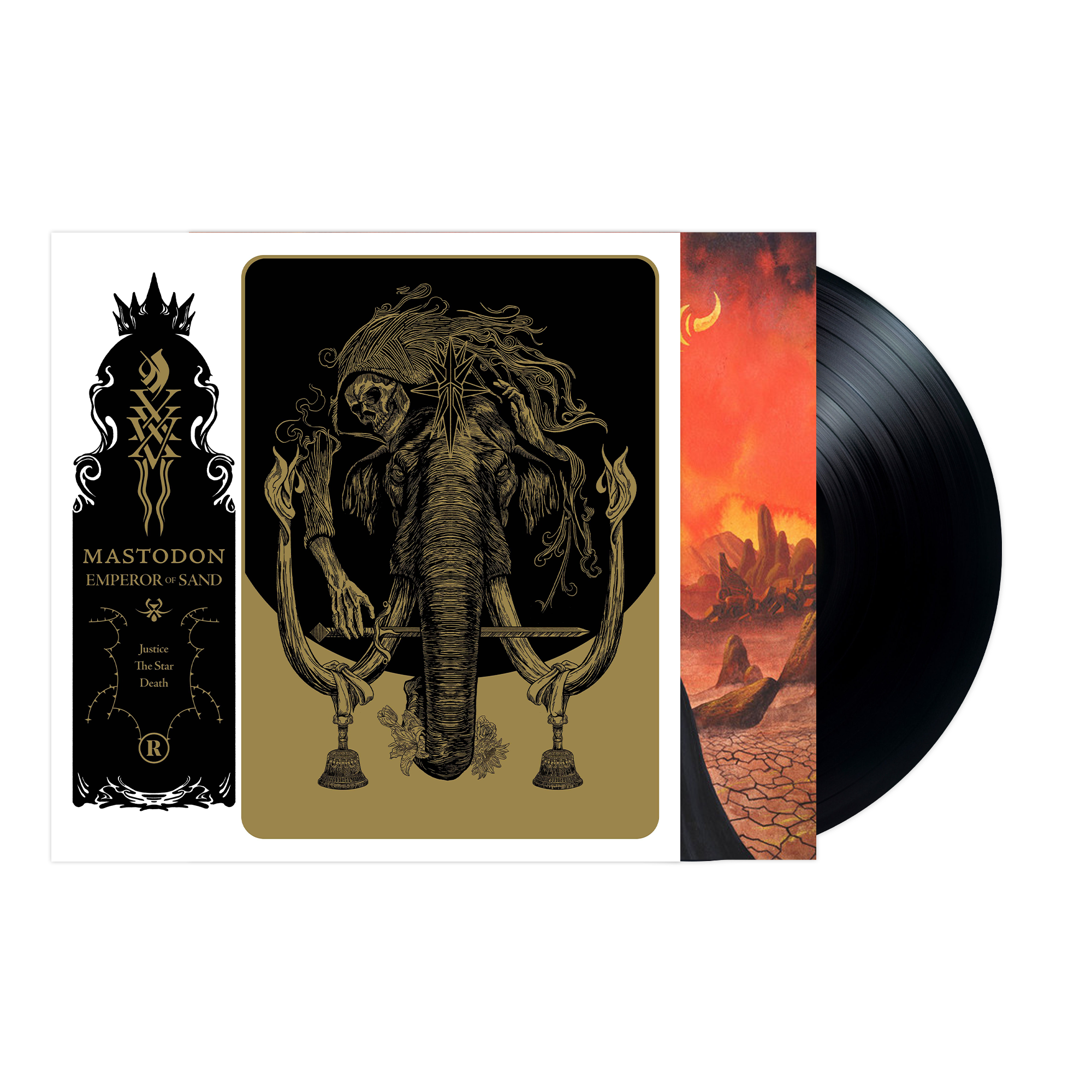 MASTODON 'EMPEROR OF SAND' 2LP (Black Vinyl) w/ SIGNED 12"x12" PAUL ROMANO PRINT