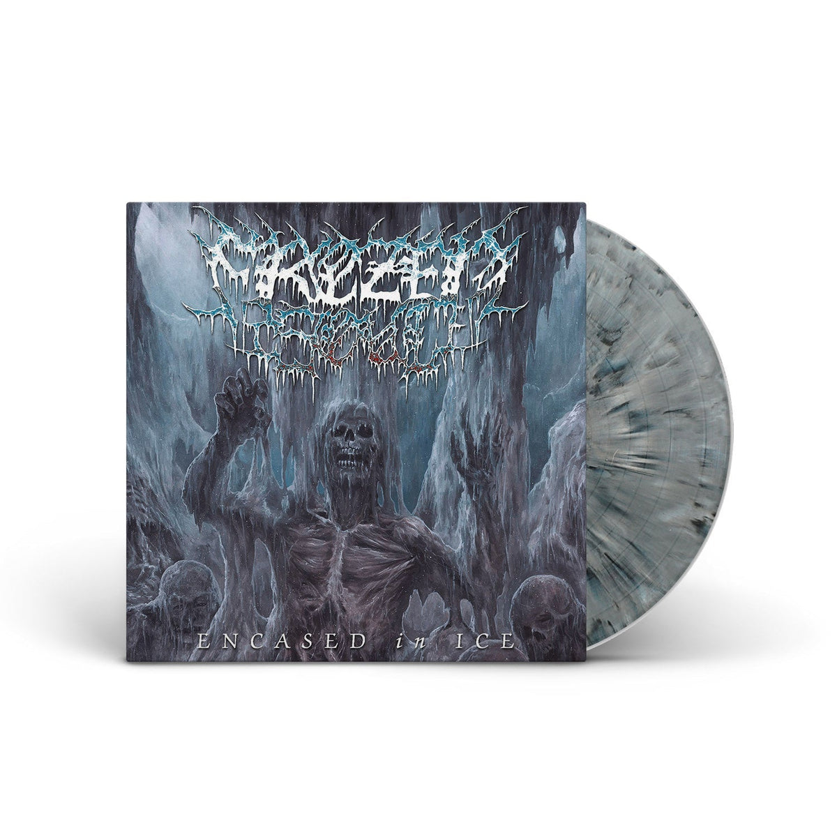 FROZEN SOUL 'ENCASED IN ICE' LP ' ONLY 300 MADE (Grey Marble Vinyl)