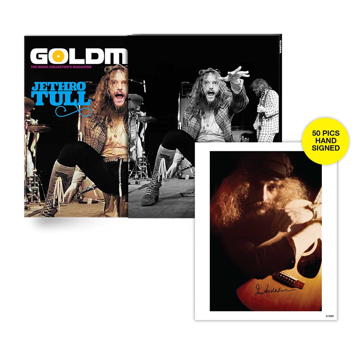 GOLDMINE MAGAZINE: SUMMER 2023 ISSUE ALT COVER FEATURING JETHRO TULL – HAND-NUMBERED SLIPCASE + 8"x10" PHOTO PRINT