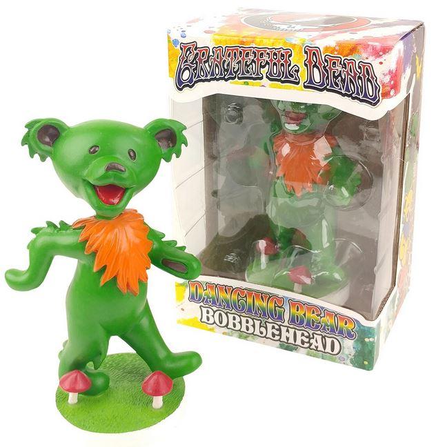 GRATEFUL DEAD DANCING BEAR BOBBLEHEAD - GREEN