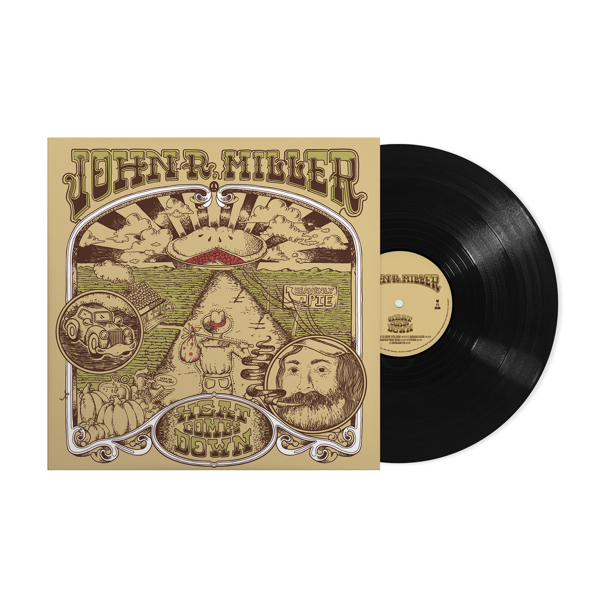 JOHN R MILLER 'HEAT COMES DOWN' LP (Black Vinyl)