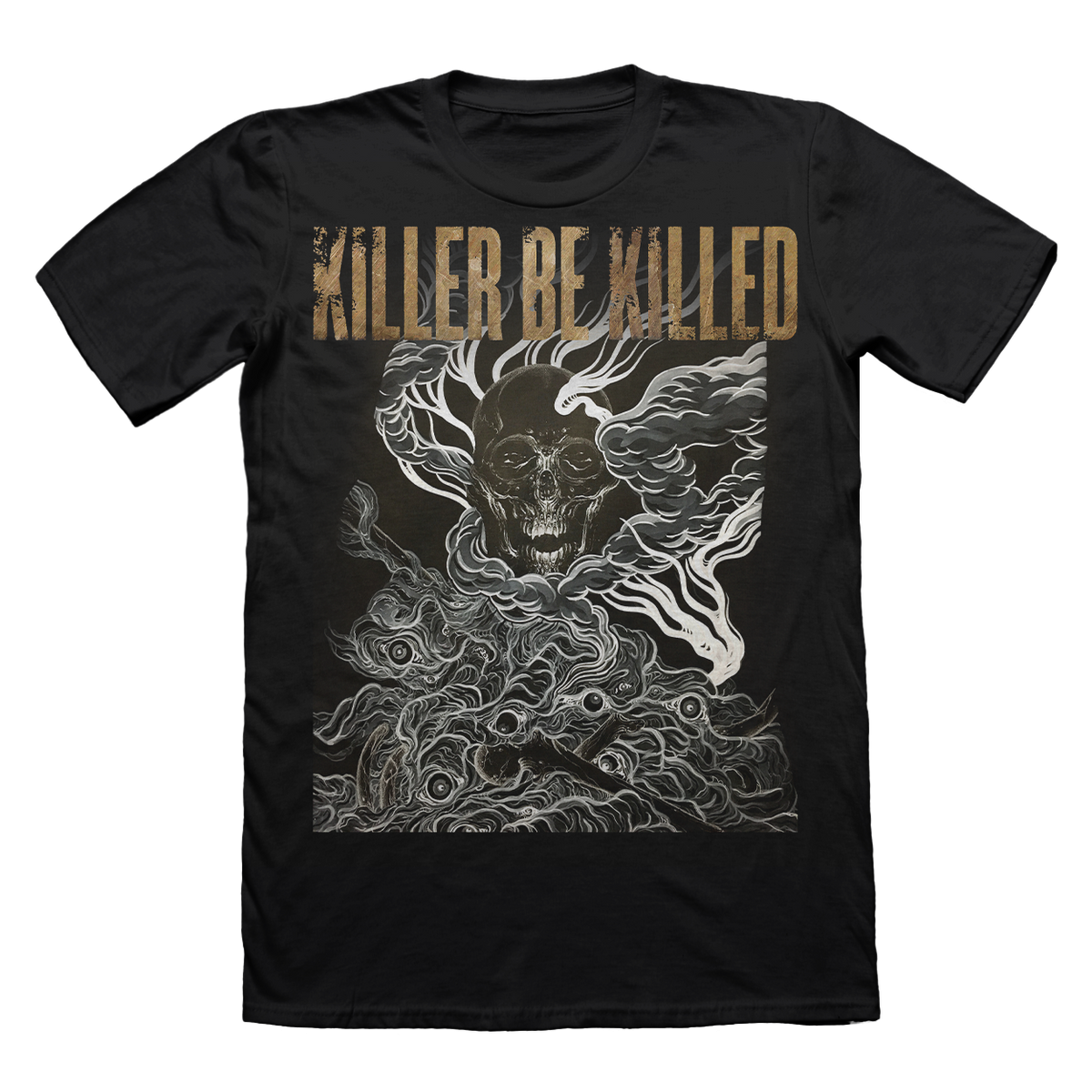 KILLER BE KILLED ARTIST SERIES : ZAC SHEINBAUM 'SMOKESKULL' T-SHIRT ON BLACK