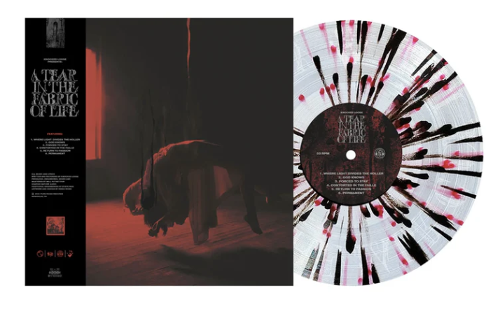 KNOCKED LOOSE 'A TEAR IN THE FABRIC OF LIFE' LP (Clear w/ Blood Red & Black Splatter Vinyl)