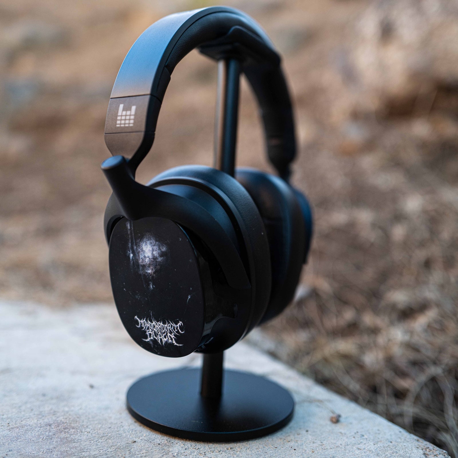 MONOCHROMATIC BLACK HEADPHONES