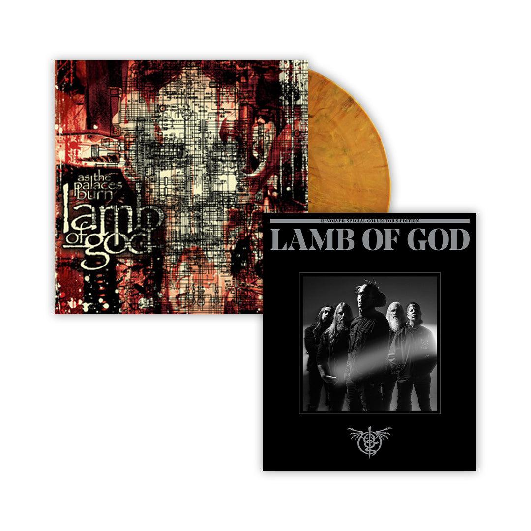 LAMB OF GOD 'AS THE PALACES BURN' LP (Limited Edition ' Only 500 Made, Orange Rust Marble Vinyl) + "BAND COVER" SPECIAL COLLECTOR'S EDITION DELUXE MAGAZINE