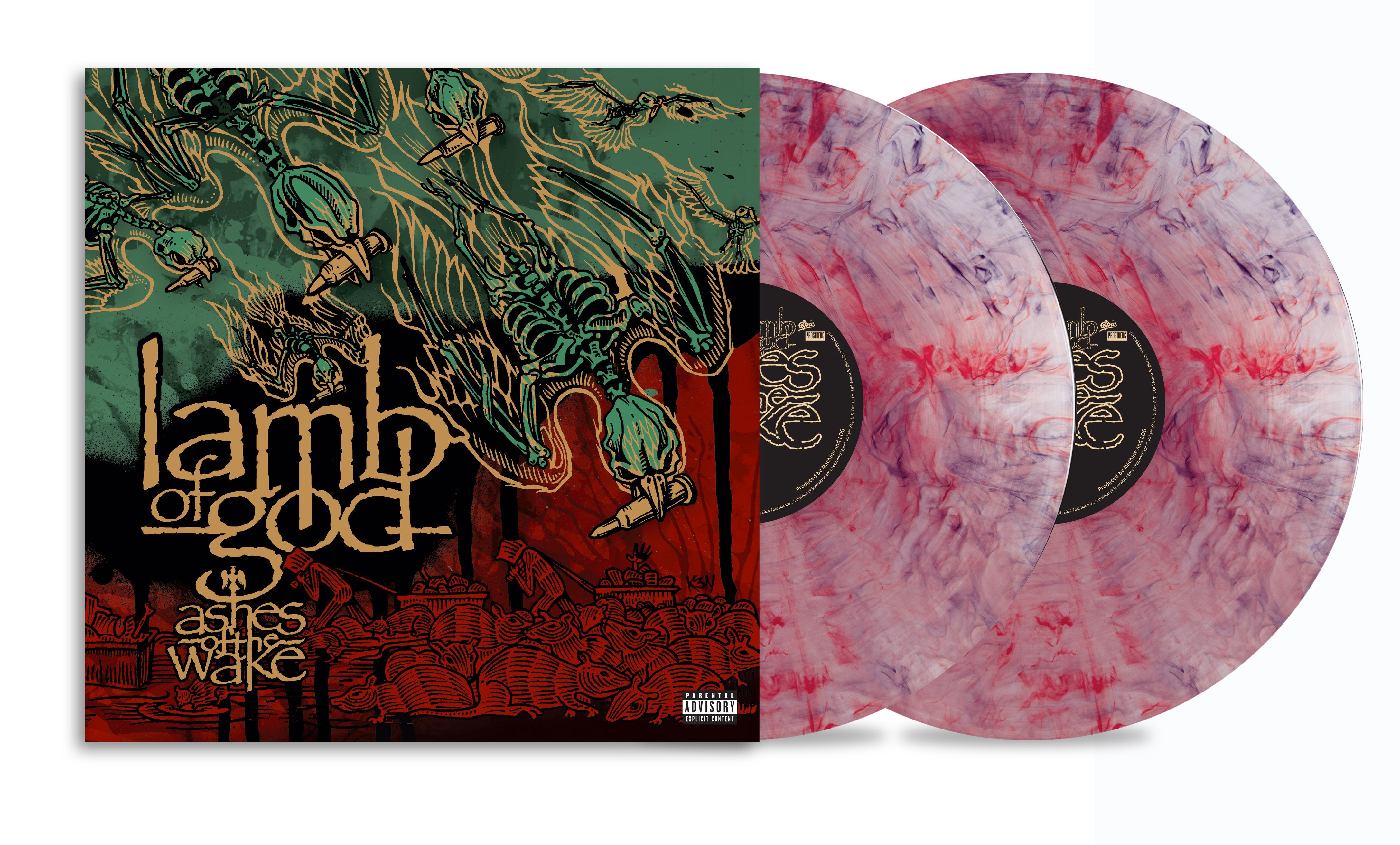 LAMB OF GOD ‘ASHES OF THE WAKE’ 20TH ANNIVERSARY 2LP (Limited Edition – Only 500 Made, White, Black, & Red Swirl Vinyl)