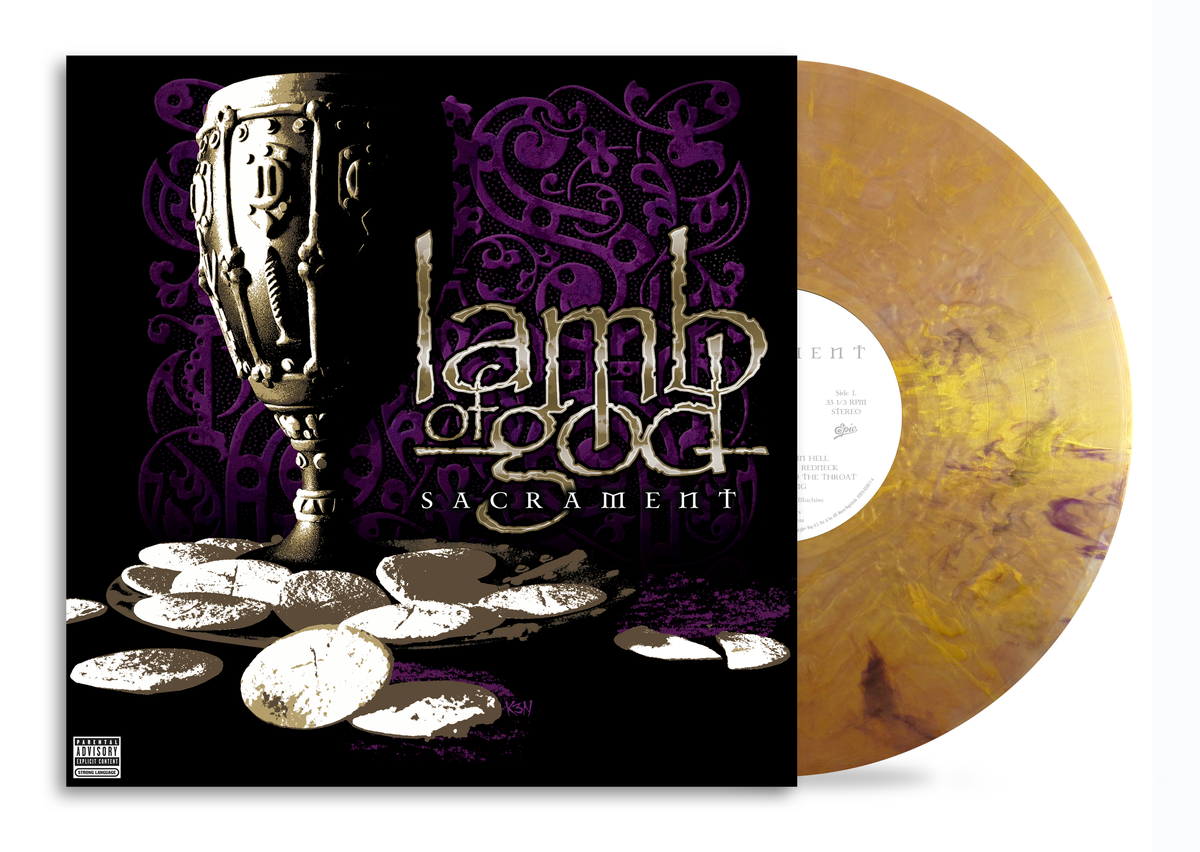 LAMB OF GOD 'SACRAMENT' LP (Limited Edition ' Only 500 Made, Gold with Purple Smoke Vinyl)
