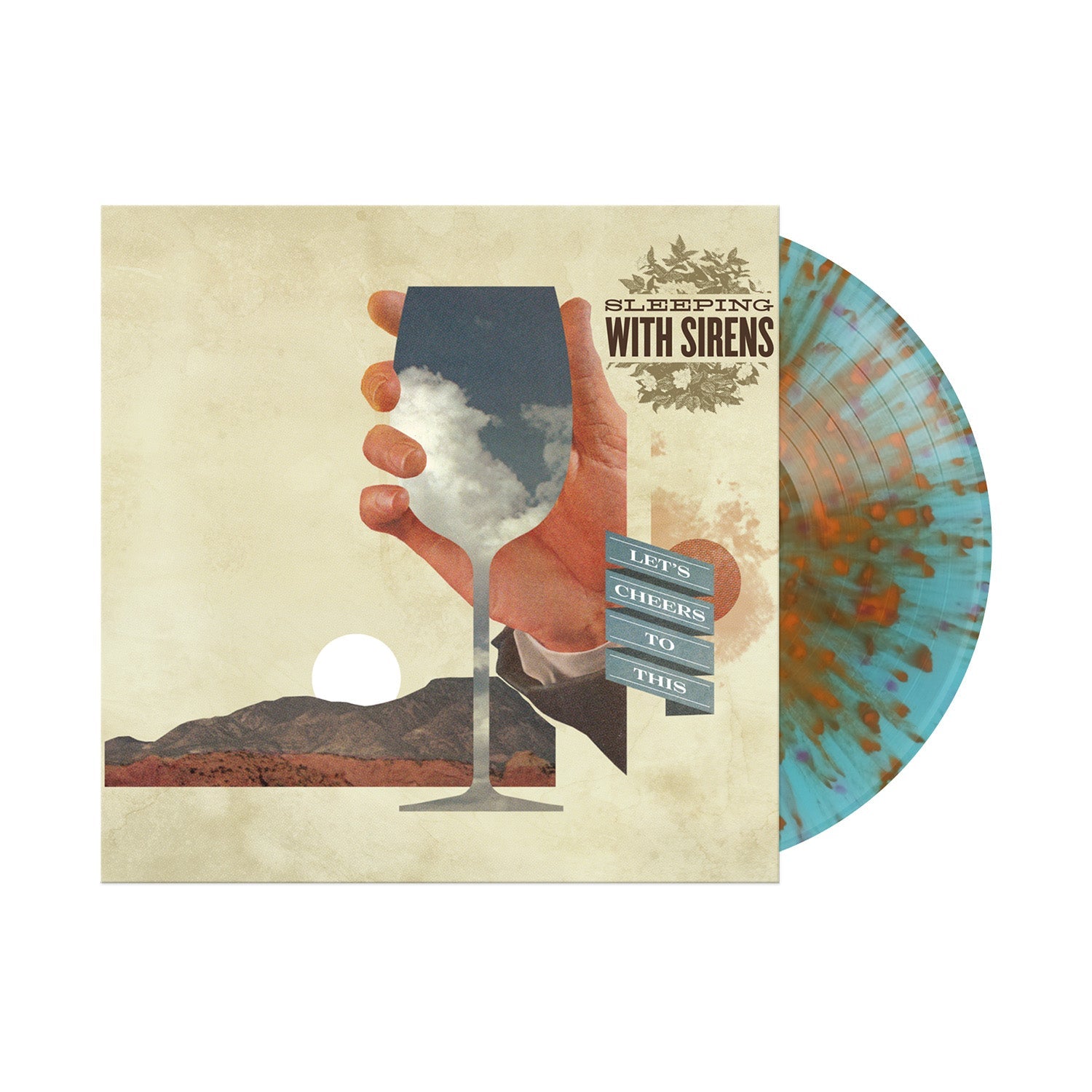 SLEEPING WITH SIRENS 'LET'S CHEER TO THIS' LP (Blue/Orange Splatter Vinyl)