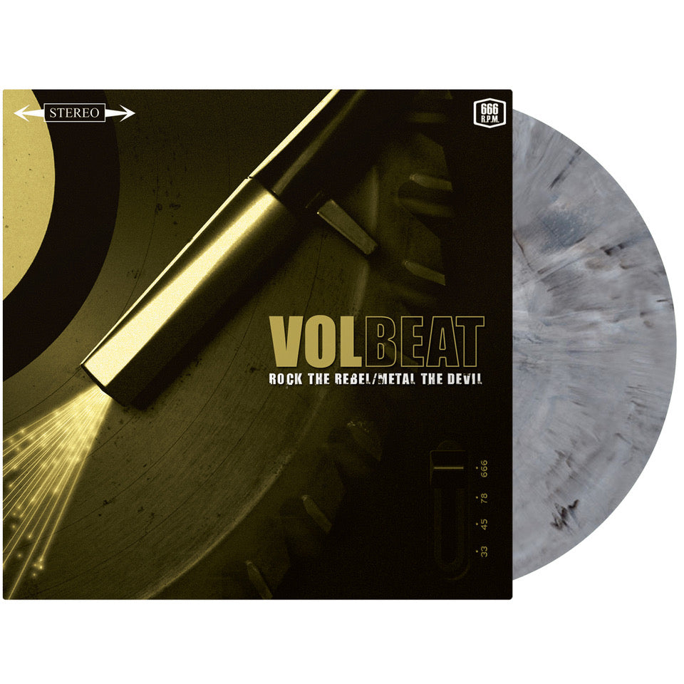 VOLBEAT 'ROCK THE REBEL/METAL THE DEVIL 15TH ANNIVERSARY EDITION' LIMITED-EDITION SILVER MARBLE LP ' ONLY 500 MADE