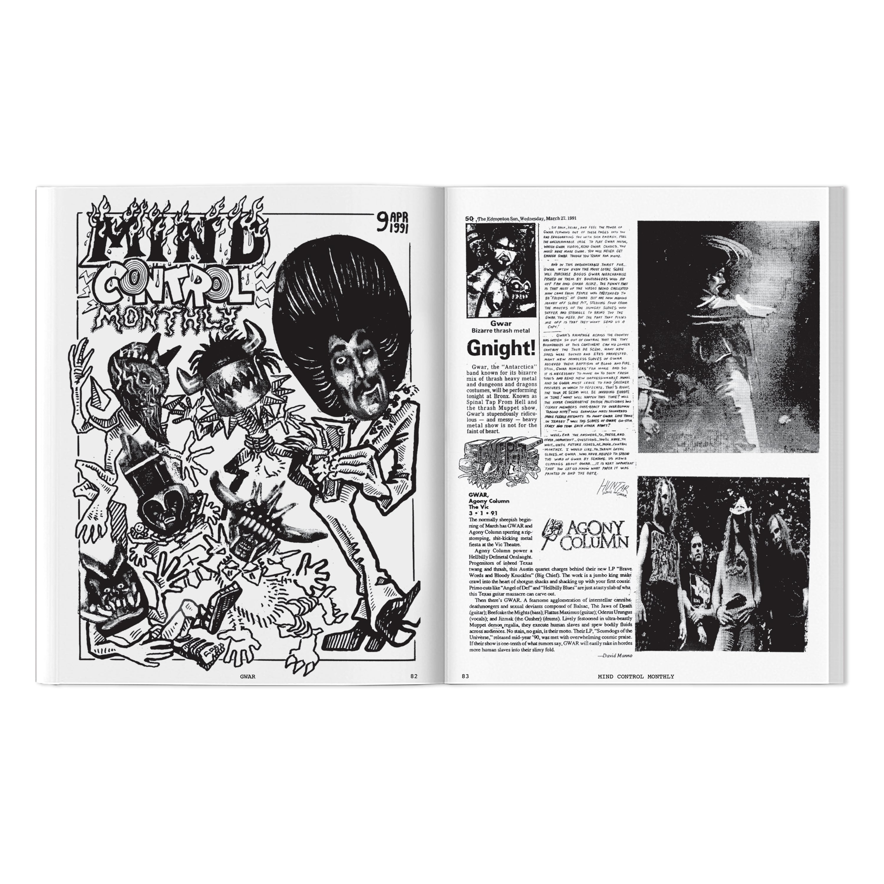 GWAR X BEYOND THE STREETS "MIND CONTROL MONTHLY" BOOK