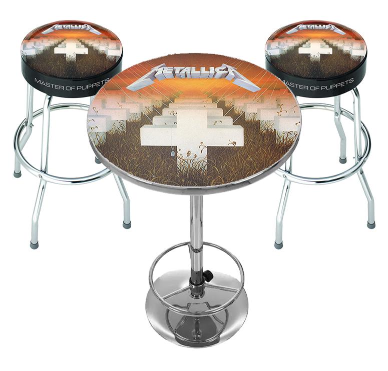 ROCKSAX METALLICA BAR TABLE SET - MASTER OF PUPPETS