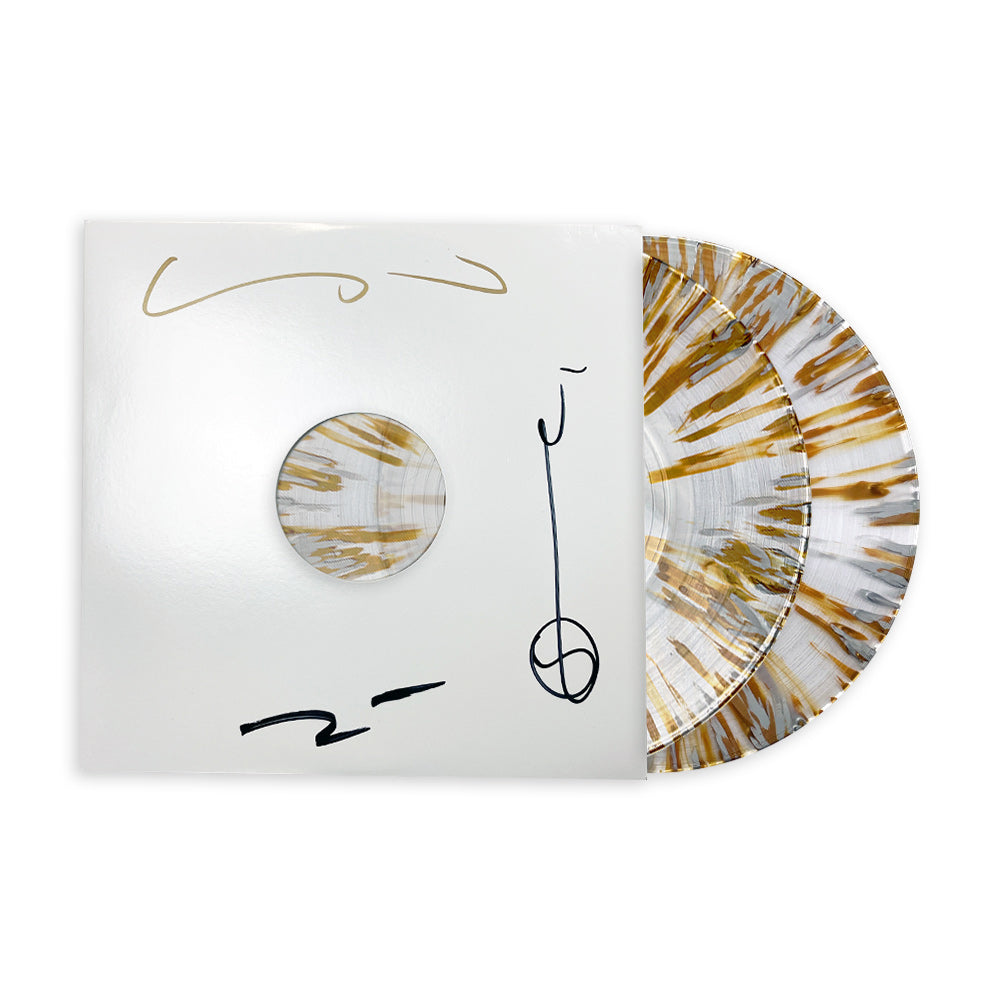 PUSCIFER'EXISTENTIAL RECKONING' 2LP (AUTOGRAPHED TOUR VARIANT #29 ' Clear w/ Gold And Silver Vinyl) + AUTOGRAPHED POSTER