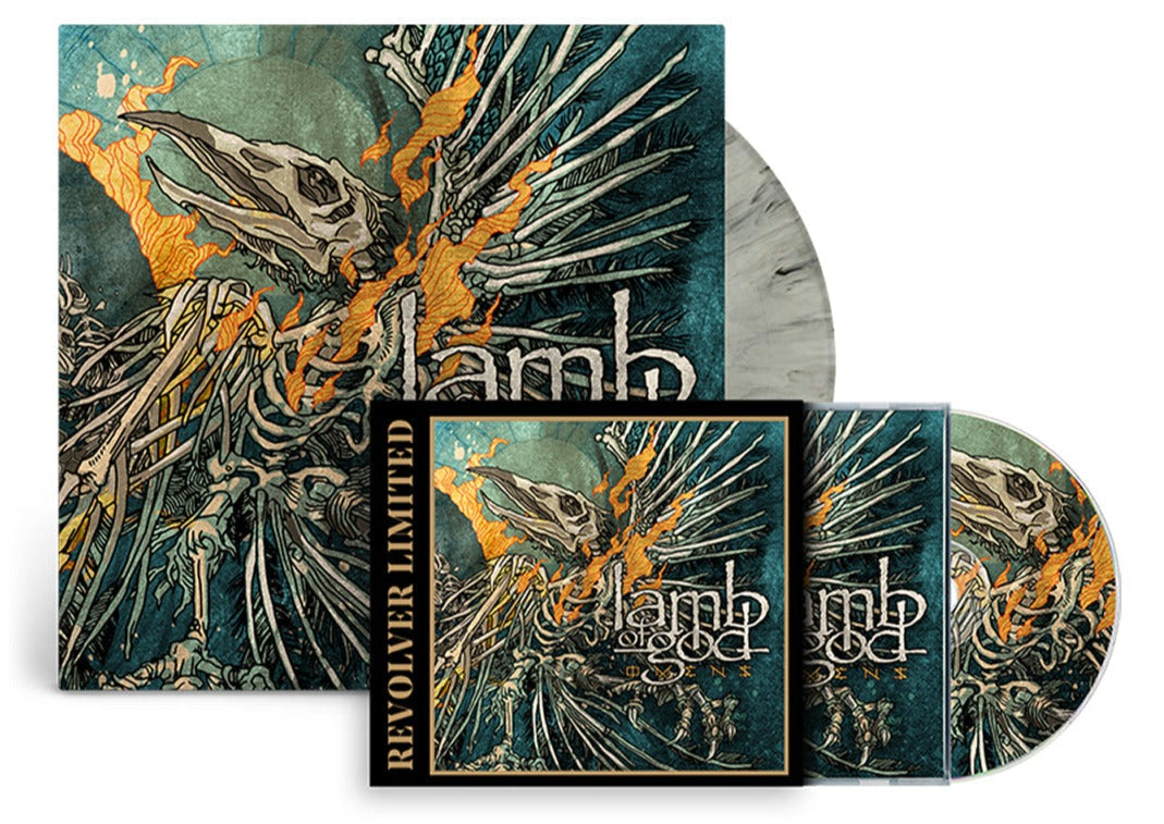 LAMB OF GOD 'OMENS' LIMITED EDITION SILVER GRAY MARBLE LP + PICTURE DISC CD BUNDLE ' ONLY 250 AVAILABLE